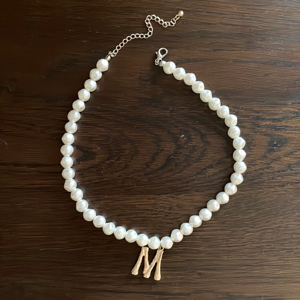 M pendant necklace